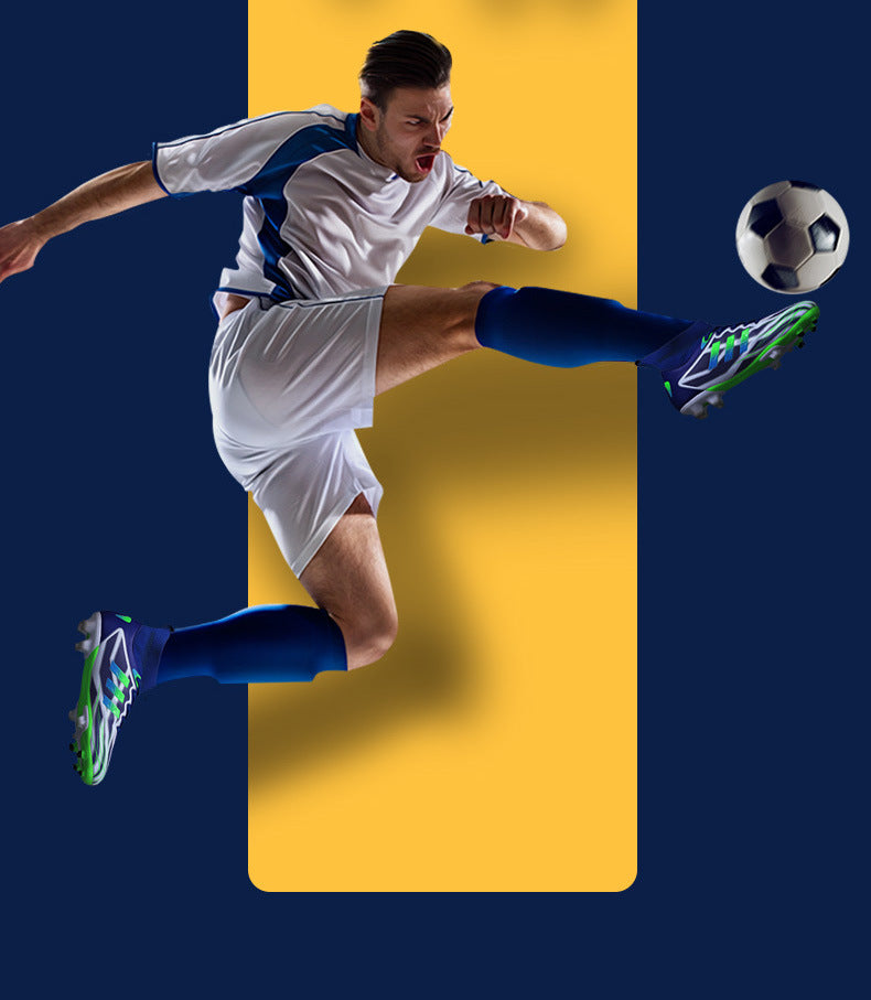 New high-top soccer shoes for men and women AG Spike TF Broken Nail Youth Student Grassland Competition Training Shoes - 图片 14