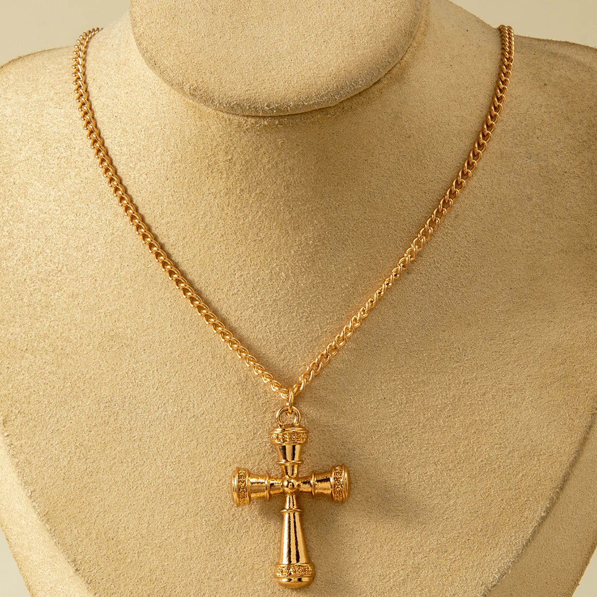 European and American Retro Hollow Diamond Cross Pendant Necklace Gothic Style Black Layered Wear Y Type Necklace - 图片 60