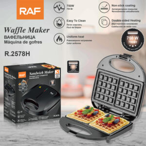 RAF European Standard Household Dual Multifunctional Toast Waffle Breakfast Machine Heating Sandwich Maker2578