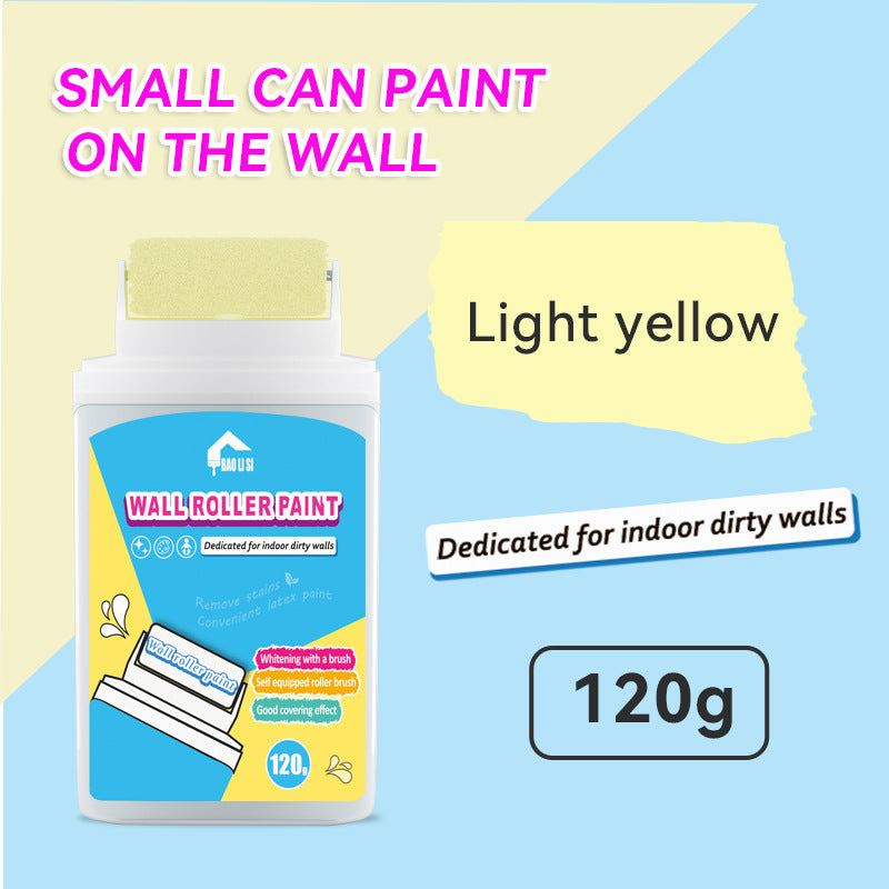 Wall Small Roller Brush Paint Cocoa Roller Dirty Graffiti Renovation Color Change Latex Paint Portable Water-Based Interior Wall Paint - 图片 8
