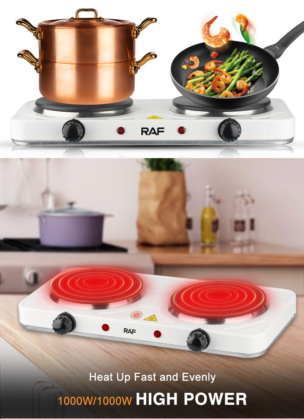 European Standard Electric Stove for Home Use Enclosed Electric Stove Insulated Dual Burner Constant Temperature Universal Electric Stove - 图片 18