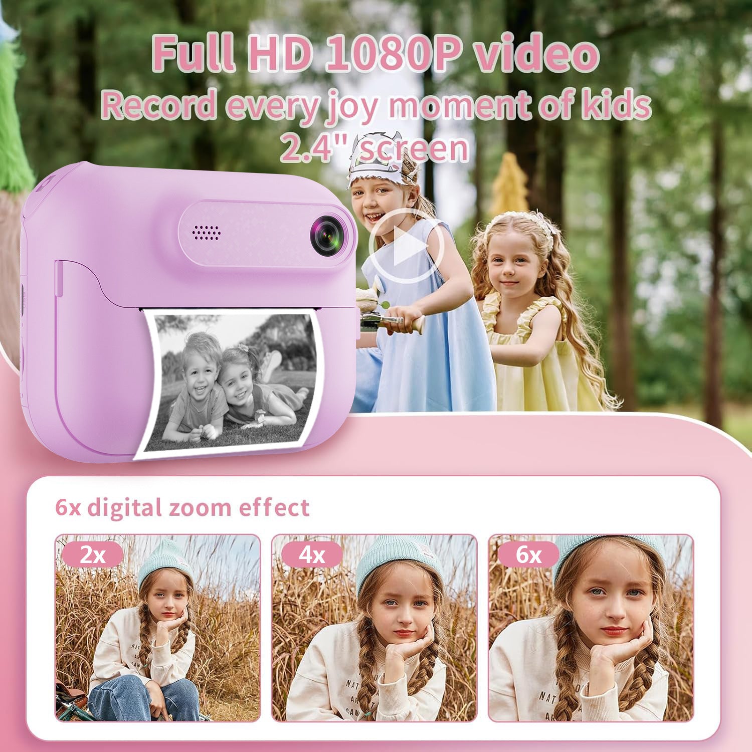 Hot-selling Polaroid Camera Children's Toy Can Take Photos and Print Black and White Photos Directly with Built-in - 图片 12