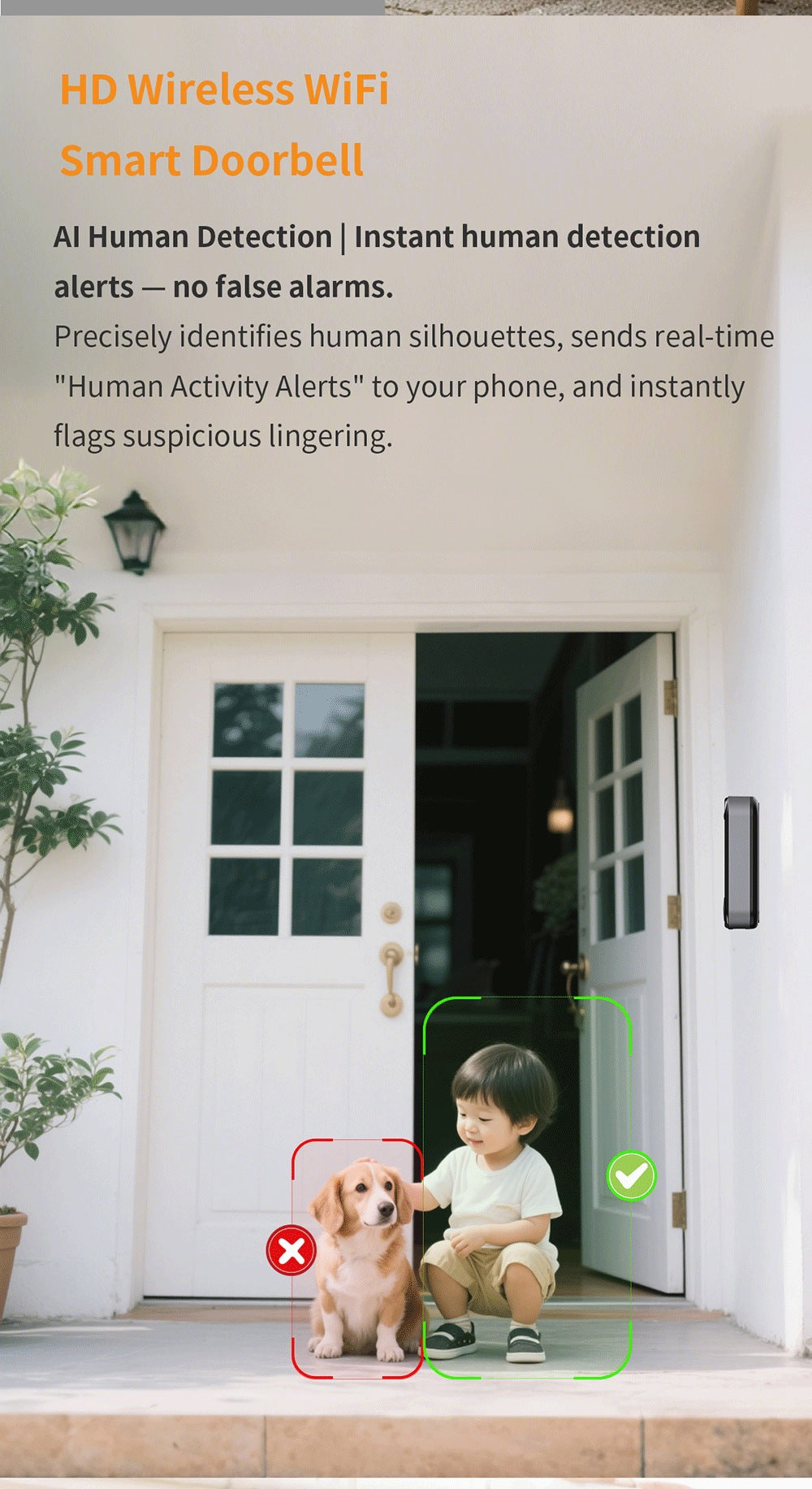 Intelligence Z80Doorbell for Home Use Low Power Consumption Wireless wifi Video Doorbell HD Night Vision Surveillance Doorbell with Ding Dong - 图片 8