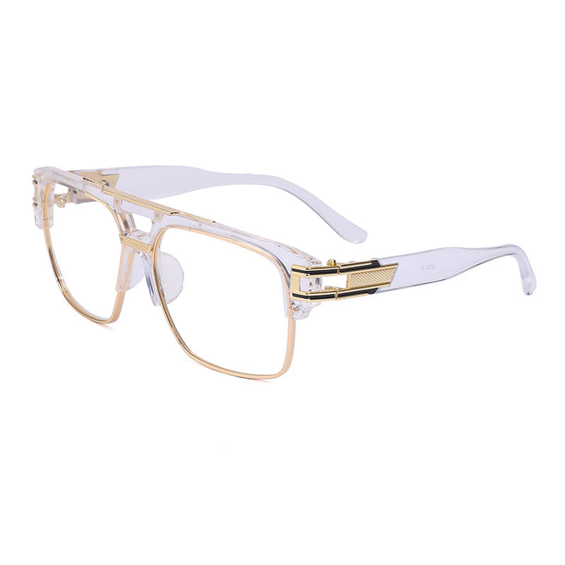 Glasses for Men Driving Special European and American Large Frame Sunglasses Men's High-end Sense Retro Trend Sunscreen Sunshade Full Frame Sunglasses - 图片 6