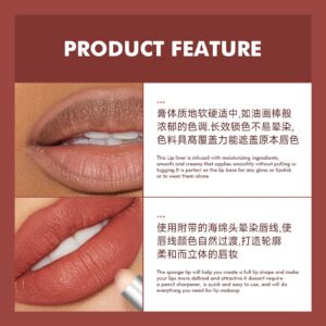 Dual-ended Lip Liner Pencil European and American Matte Non-Stick Cup Lipstick Lip Liner Small Batch Wholesale