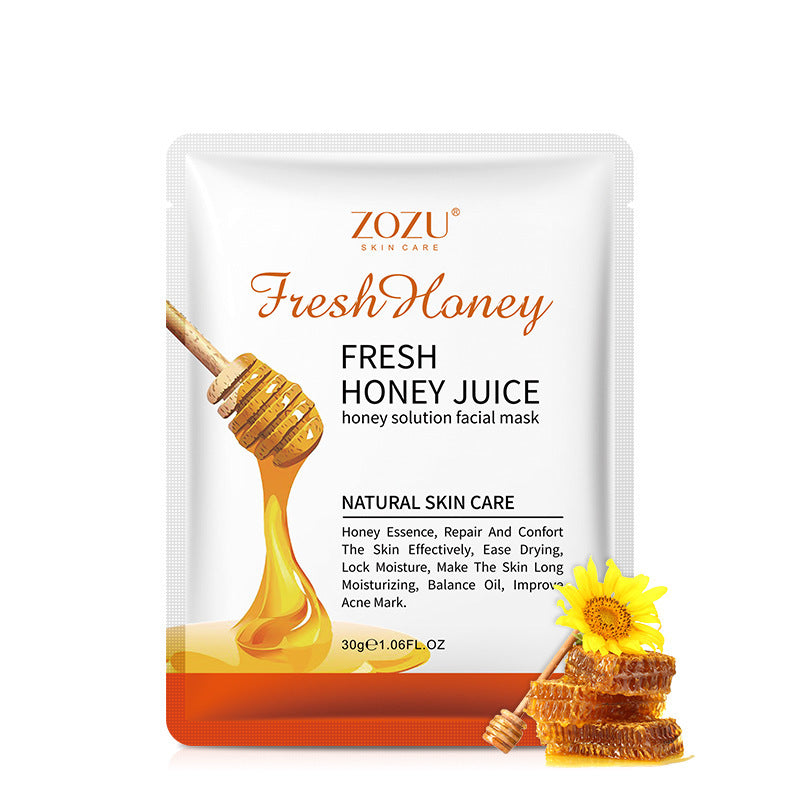 Honey Aloe Vera Mask ZOZU Hydrating Moisturizing Tablets Cross-border Foreign Trade Skincare Wholesale - 图片 4