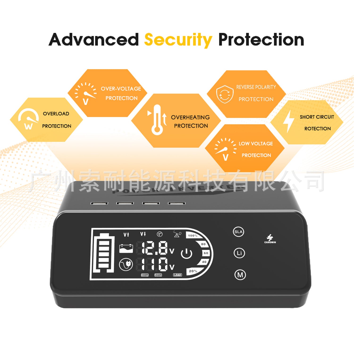Pure Sine Wave Inverter1000W 12V Turn110V Smart Touch Display Screen eBay Amazon New Product - 图片 10