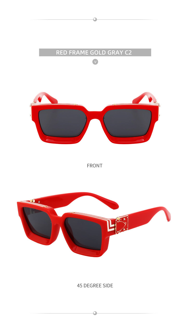 0k Billionaire Style Sunglasses Men Fashion Internet Celebrity Sunglasses Women High-end Glasses Square Frame Sunglasses - 图片 34