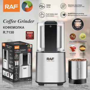 RAF Home Use Lightweight Grinding Cup Electric Coffee Grinder 2-in-1 Portable Coffee Bean Grinder R.7130