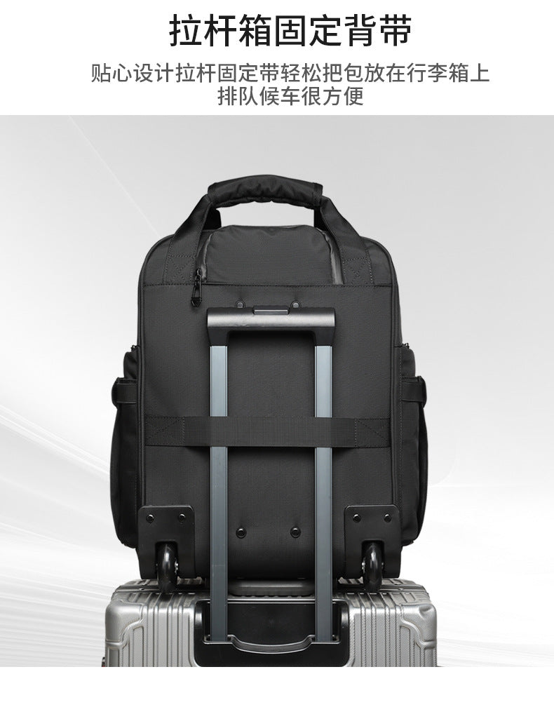 Trolley Travel Bag Business Boarding Bag Large Capacity Waterproof Oxford Cloth Multifunctional Handheld Wheeled Travel Bag - 图片 9
