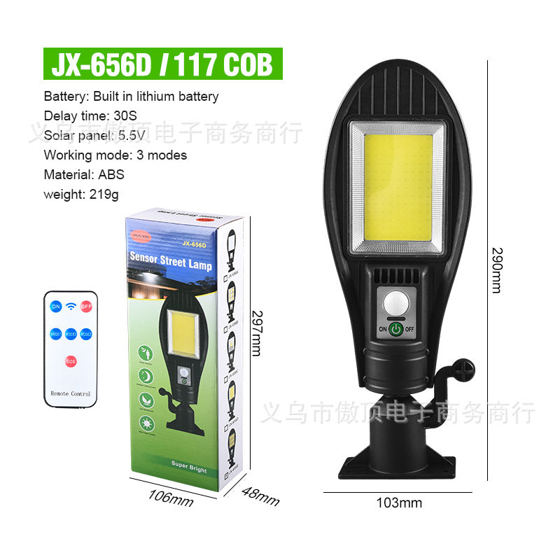 Outdoor Solar Light Human Body Sensing Wall Light Integrated Street Light with Remote Control Garden Light Waterproof Garden Light - 图片 7
