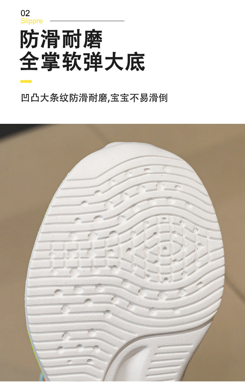 Men's and Women's Children's Running Shoes Lightweight Soft Sole Night Light Kids Shoes Men's Racing Student Mesh Sports Shoes Non-Slip Sole - 图片 14