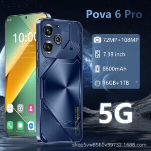 Hot-selling Phone Pova6 Pro Android Large Screen In Stock16+1T smartphone factory price(Popular)