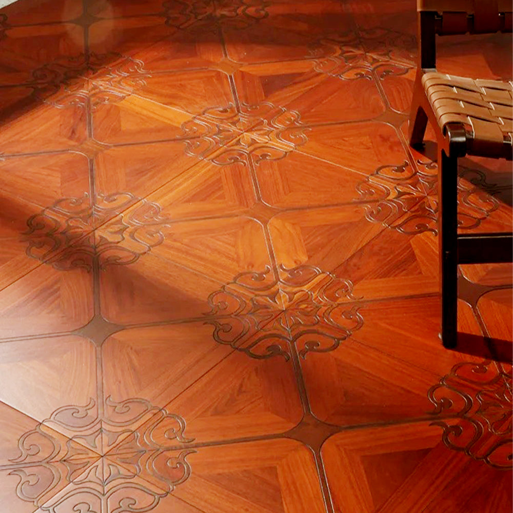 15mm Customizable Square Rosewood Parquet Wood Flooring | Multi-Layer Engineered Panels Outdoor Waterproof Luxury Premium - 图片 17