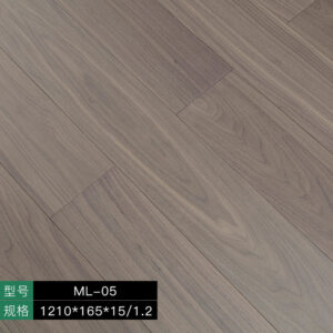 【Door-to-Door Installation】Morandi Style 15mm Lock Buckle Glue-free Installation Black Walnut New Three-layer Flooring Solid Wood