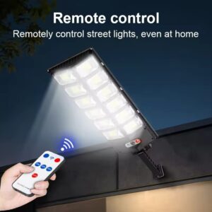 Solar Street Light Outdoor Integrated Light Human Body Sensing Garden Light Waterproof Wall Lighting with Remote Control