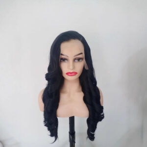 13*4 Lace Front 28 inch Long Black Wavy Hair Wig