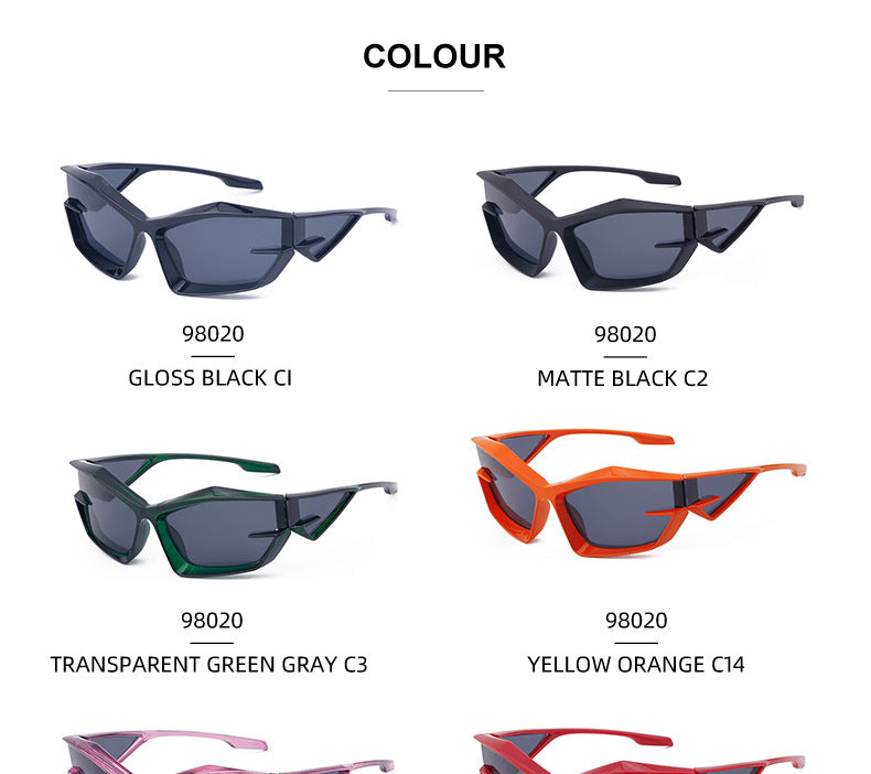 European and American style unique shaped sunglasses for men Y2K Millennium Future Technology Sunglasses for Women Trendy Glasses Wholesale - 图片 16