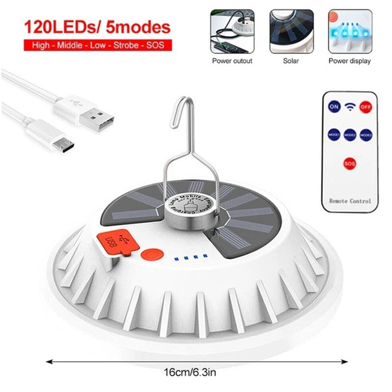 Outdoor LED Tent Light Camping Light with Remote Control Three-Leaf Bulb Emergency Light for Home Power Outage - 图片 6