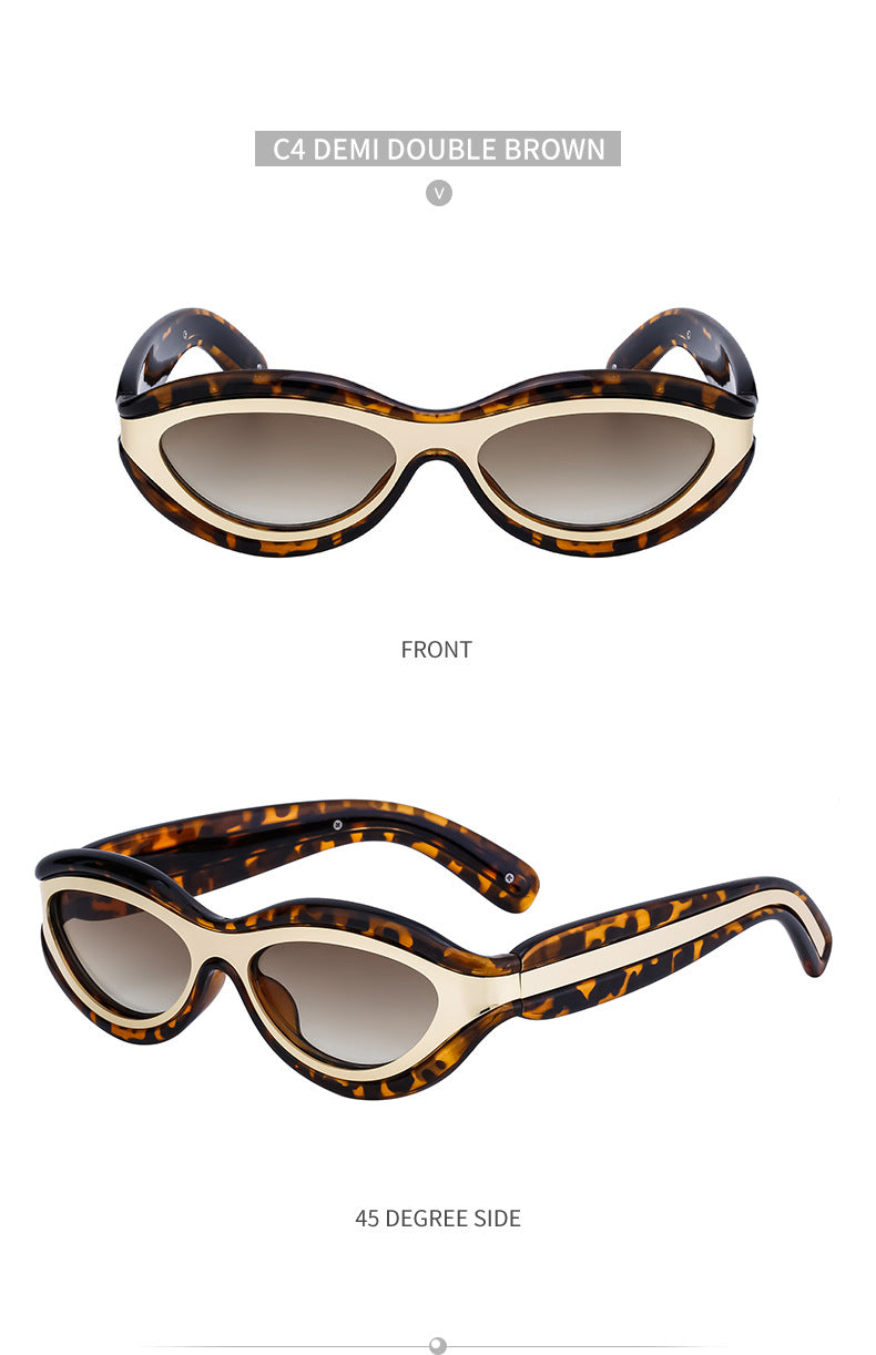 New European and American Y2K Cat Eye Sunglasses for Women Street Style Small Frame Sunglasses for Men Trendy Wholesale sunglasse - 图片 37